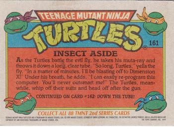 1989 Topps Teenage Mutant Ninja Turtles #161 Insect Aside Back