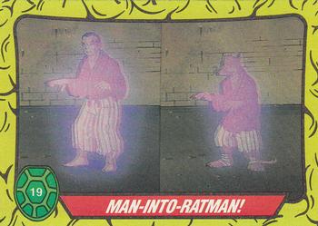 1989 Topps Teenage Mutant Ninja Turtles #19 Man-into-Ratman Front