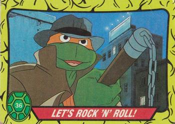 1989 Topps Teenage Mutant Ninja Turtles #36 Let's Rock 'n' Roll! Front