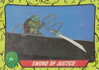 1989 Topps Teenage Mutant Ninja Turtles #50 Sword of Justice Front