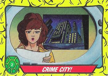 1989 Topps Teenage Mutant Ninja Turtles #2 Crime City! Front