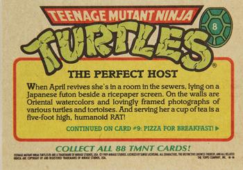 1989 Topps Teenage Mutant Ninja Turtles #8 The Perfect Host Back