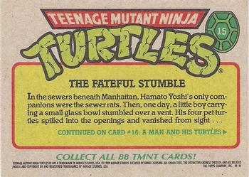 1989 Topps Teenage Mutant Ninja Turtles #15 The Fateful Stumble Back