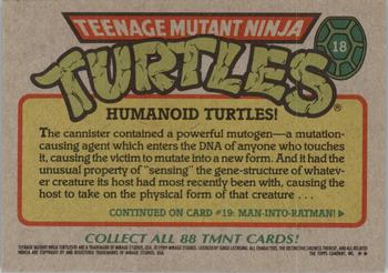 1989 Topps Teenage Mutant Ninja Turtles #18 Humanoid Turtles! Back