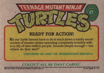 1989 Topps Teenage Mutant Ninja Turtles #27 Ready for Action! Back