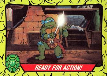 1989 Topps Teenage Mutant Ninja Turtles #27 Ready for Action! Front