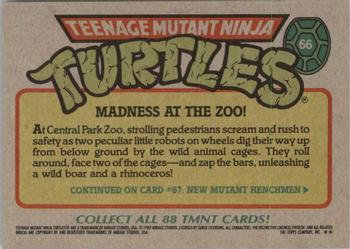 1989 Topps Teenage Mutant Ninja Turtles #66 Madness at the Zoo! Back