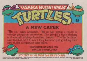 1989 Topps Teenage Mutant Ninja Turtles #95 A New Caper Back
