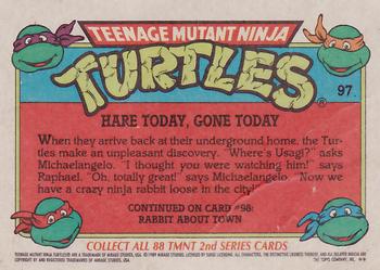 1989 Topps Teenage Mutant Ninja Turtles #97 Hare Today, Gone Today Back