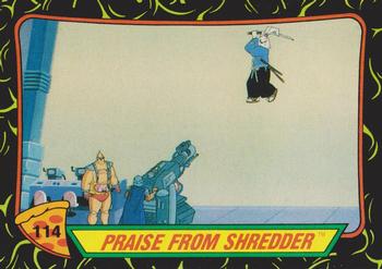 1989 Topps Teenage Mutant Ninja Turtles #114 Praise from Shredder Front