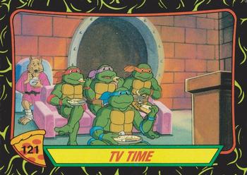 1989 Topps Teenage Mutant Ninja Turtles #121 TV Time Front