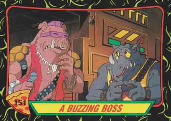 1989 Topps Teenage Mutant Ninja Turtles #151 A Buzzing Boss Front