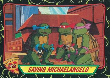1989 Topps Teenage Mutant Ninja Turtles #152 Saving Michaelangelo Front
