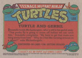 1989 Topps Teenage Mutant Ninja Turtles #155 Turtle and Gerbil Back