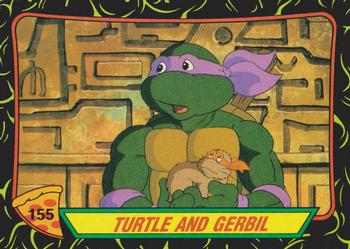 1989 Topps Teenage Mutant Ninja Turtles #155 Turtle and Gerbil Front