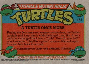 1989 Topps Teenage Mutant Ninja Turtles #167 A Turtle Once More! Back
