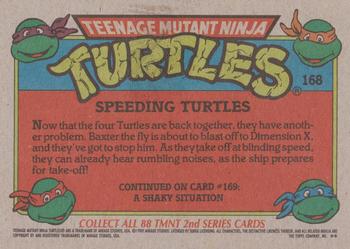 1989 Topps Teenage Mutant Ninja Turtles #168 Speeding Turtles Back