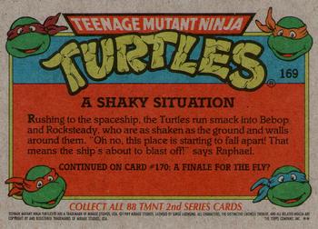 1989 Topps Teenage Mutant Ninja Turtles #169 A Shaky Situation Back
