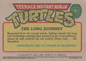 1989 Topps Teenage Mutant Ninja Turtles #71 The Long Journey Back