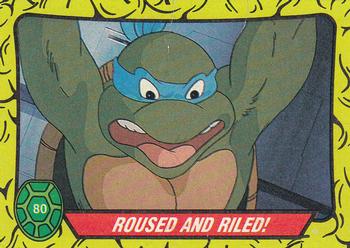 1989 Topps Teenage Mutant Ninja Turtles #80 Roused and Riled! Front