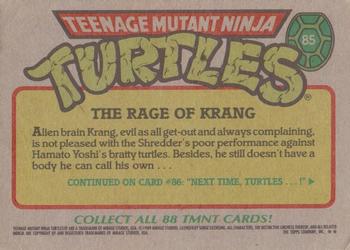 1989 Topps Teenage Mutant Ninja Turtles #85 The Rage of Krang Back