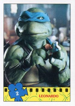 1990 Topps Teenage Mutant Ninja Turtles: The Movie #2 Leonardo Front