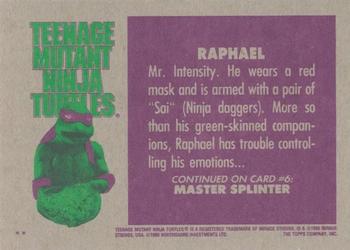 1990 Topps Teenage Mutant Ninja Turtles: The Movie #5 Raphael Back