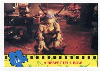 1990 Topps Teenage Mutant Ninja Turtles: The Movie #16 A Respectful Bow Front