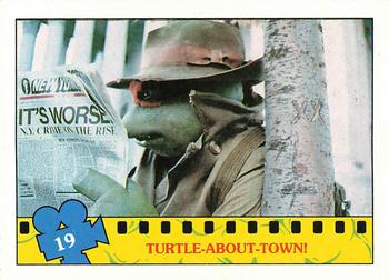 1990 Topps Teenage Mutant Ninja Turtles: The Movie #19 Turtle-About-Town! Front
