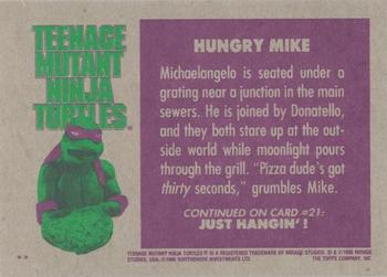 1990 Topps Teenage Mutant Ninja Turtles: The Movie #20 Hungry Mike Back