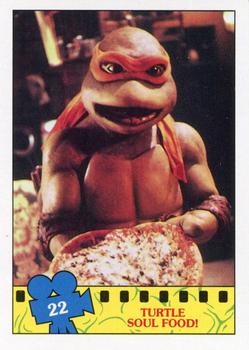 1990 Topps Teenage Mutant Ninja Turtles: The Movie #22 Turtle Soul Food! Front