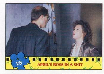 1990 Topps Teenage Mutant Ninja Turtles: The Movie #28 April's Boss in a Snit Front