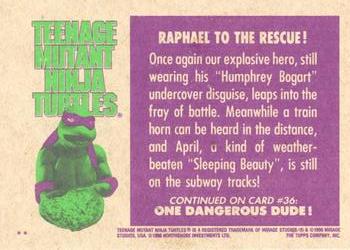 1990 Topps Teenage Mutant Ninja Turtles: The Movie #35 Raphael to the Rescue! Back