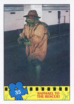1990 Topps Teenage Mutant Ninja Turtles: The Movie #35 Raphael to the Rescue! Front