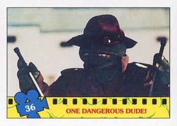 1990 Topps Teenage Mutant Ninja Turtles: The Movie #36 One Dangerous Dude! Front