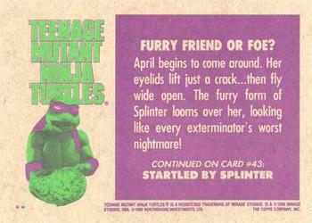 1990 Topps Teenage Mutant Ninja Turtles: The Movie #42 Furry Friend or Foe? Back