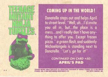 1990 Topps Teenage Mutant Ninja Turtles: The Movie #49 Coming Up in the World Back