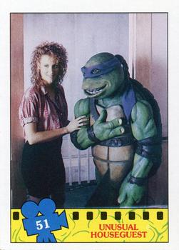 1990 Topps Teenage Mutant Ninja Turtles: The Movie #51 Unusual Houseguest Front