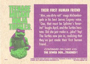 1990 Topps Teenage Mutant Ninja Turtles: The Movie #54 Their First Human Friend Back
