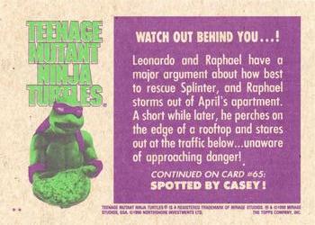 1990 Topps Teenage Mutant Ninja Turtles: The Movie #64 Watch Out Behind You...! Back