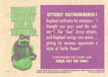 1990 Topps Teenage Mutant Ninja Turtles: The Movie #67 Utterly Outnumbered! Back
