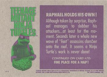1990 Topps Teenage Mutant Ninja Turtles: The Movie #69 Raphael Holds His Own! Back