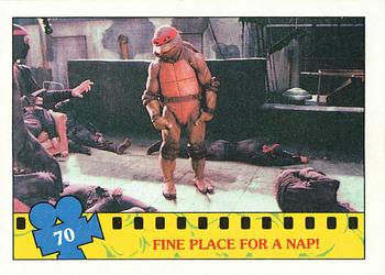 1990 Topps Teenage Mutant Ninja Turtles: The Movie #70 Fine Place for a Nap! Front