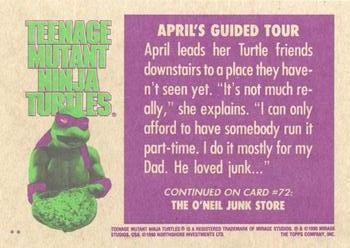 1990 Topps Teenage Mutant Ninja Turtles: The Movie #71 April's Guided Tour Back