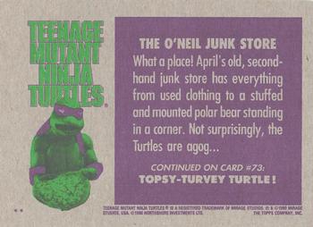 1990 Topps Teenage Mutant Ninja Turtles: The Movie #72 The O'Neil Junk Store Back