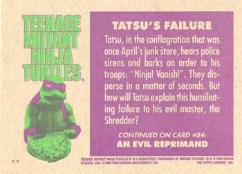 1990 Topps Teenage Mutant Ninja Turtles: The Movie #83 Tatsu's Failure Back