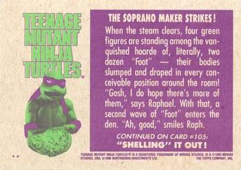 1990 Topps Teenage Mutant Ninja Turtles: The Movie #104 The Soprano Maker Strikes! Back