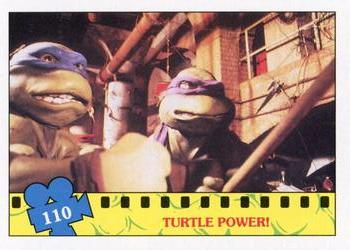 1990 Topps Teenage Mutant Ninja Turtles: The Movie #110 Turtle Power! Front