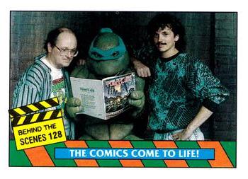 1990 Topps Teenage Mutant Ninja Turtles: The Movie #128 The Comics Come to Life! Front