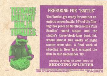 1990 Topps Teenage Mutant Ninja Turtles: The Movie #129 Preparing for 